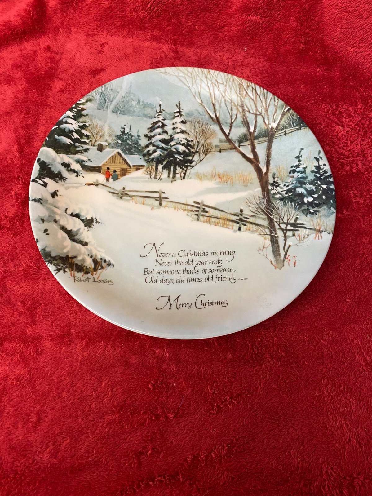 Winter scene series painted by Robert Laessig genuine porcelain made in Japan QN10698 Winter scene series painted by Robert Laessig genuine porcelain made in Japan QN10698