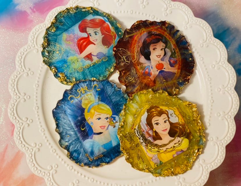 Disney Inspired Geode Coaster Set 4