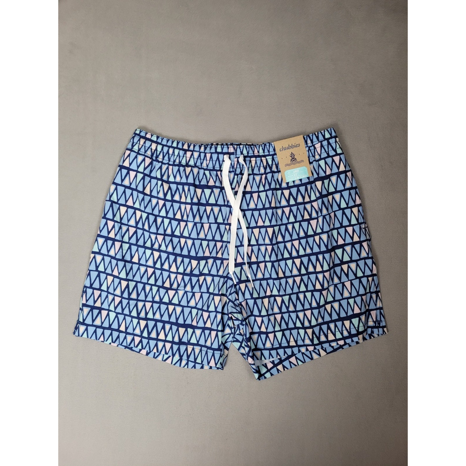 Chubbies 5.5 Classic 2 In 1 Lined Swim Trunk Zip Back Pocket Size Large