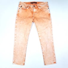 Big Star Remy Low Rise Washed Orange Skinny Jeans