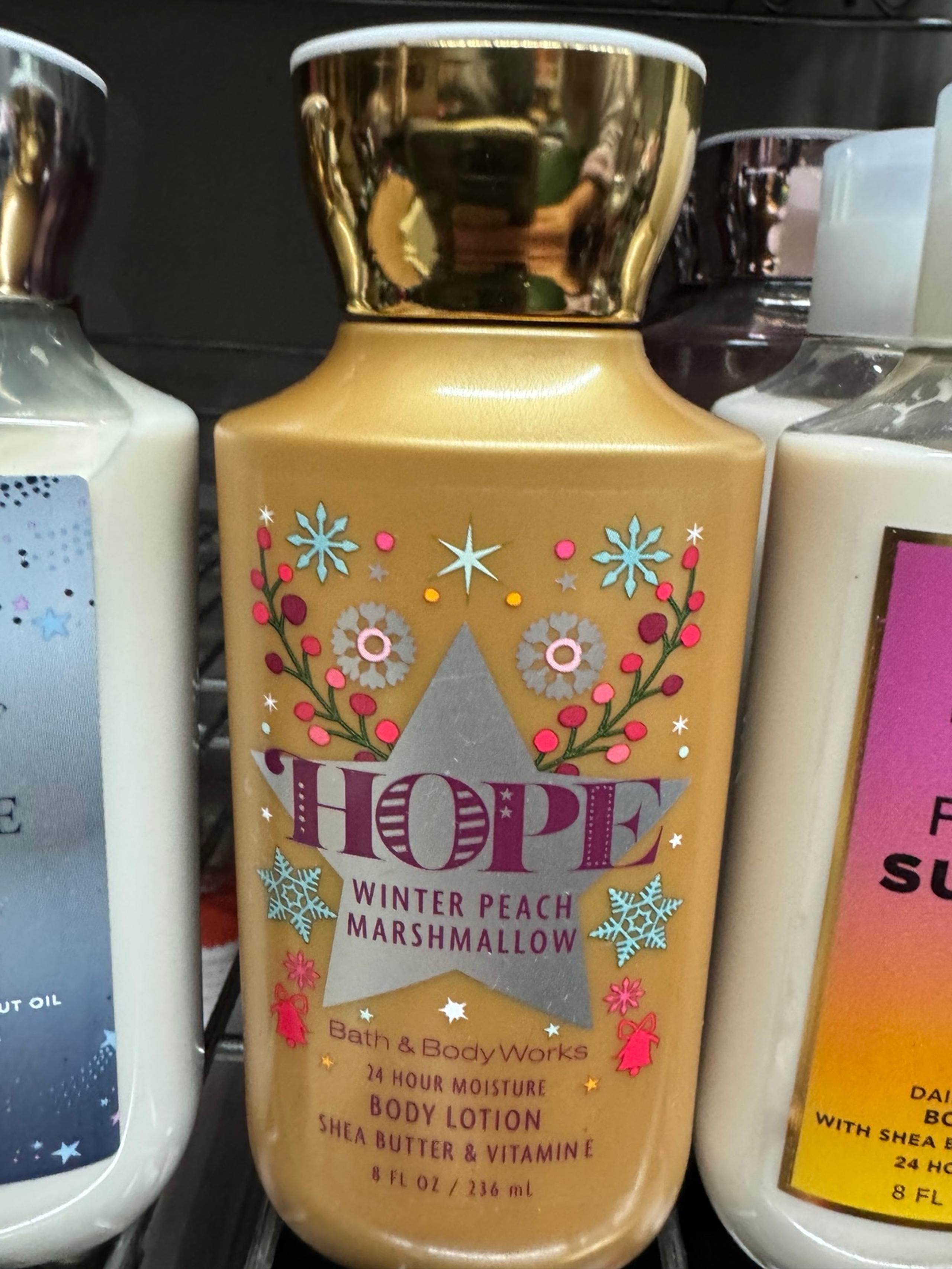 Retired HOPE  New Peach Marshmallow Hope body Lotion by Bath and body works