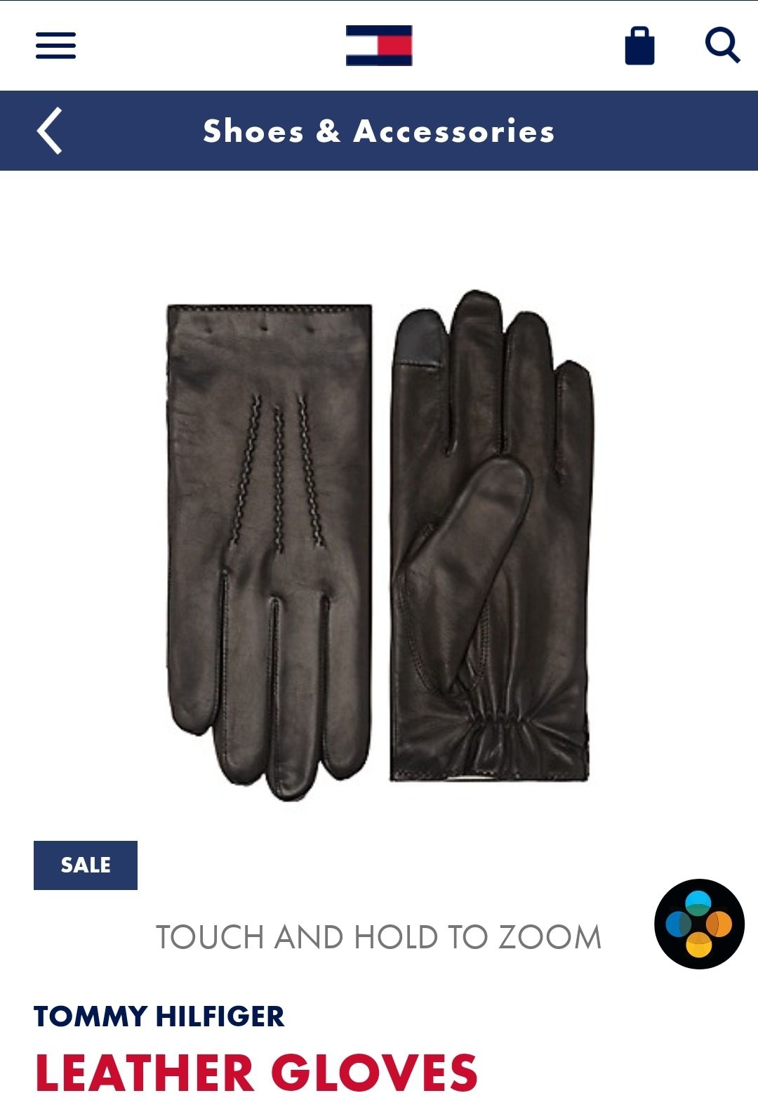 Leather Gloves Men's XL Tommy Hilfiger