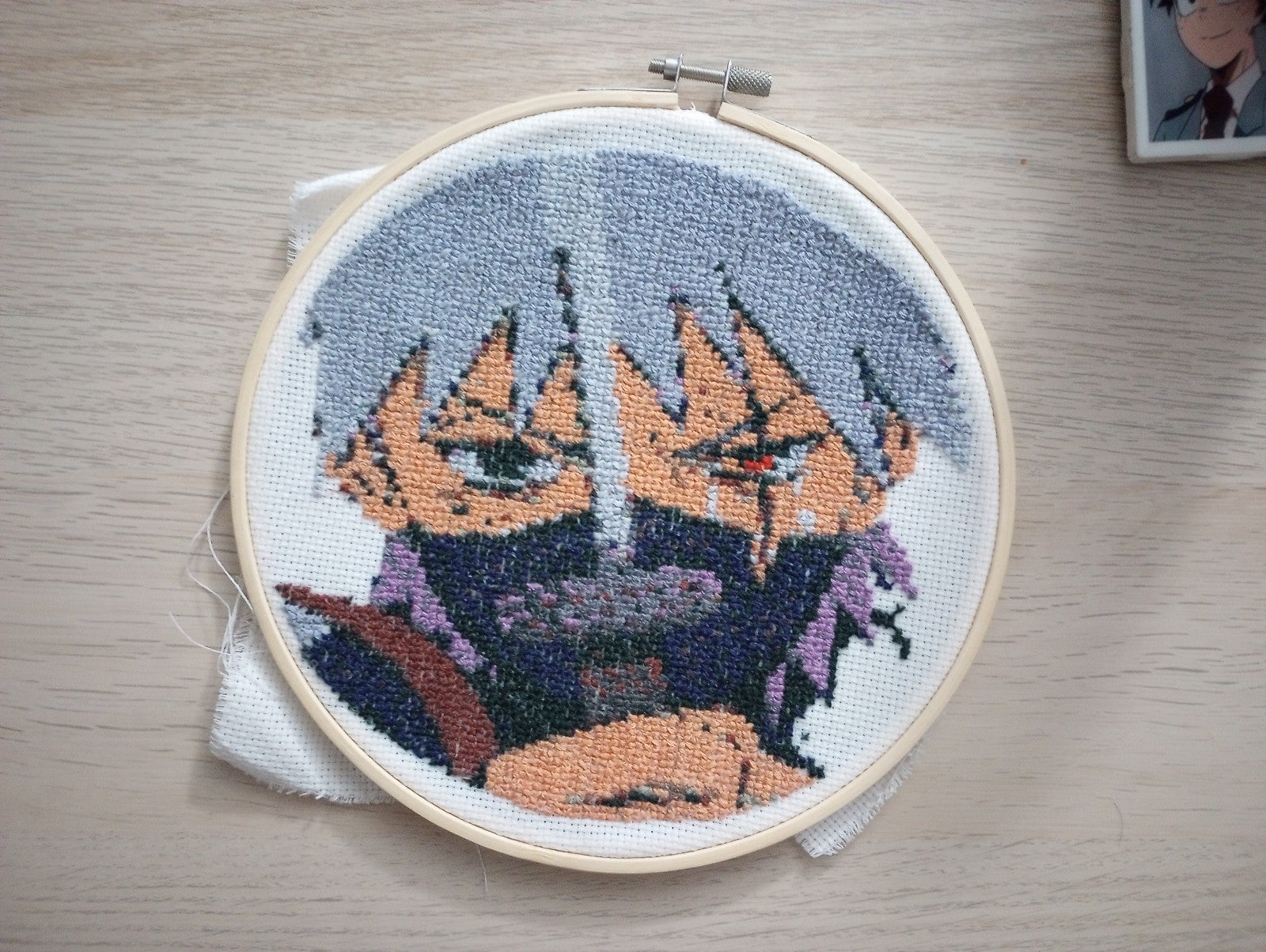 Child Kakashi Hatake w/Sword Embroidery Art
