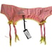 NEW REGALIA Lingerie Pink Yellow Garter Belt Set 10 Medium Bow Adjustable Lace