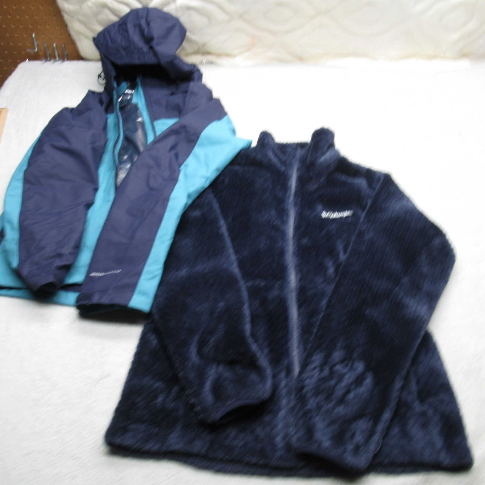 Columbia Jacket Womens Small Blue Interchange Hooded Omni Heat Full Zip 3 In 1