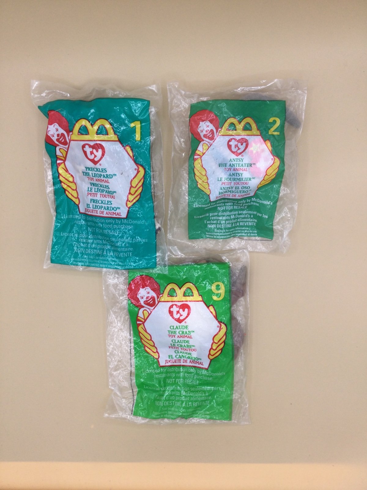 Vintage Bundle of 3 McDonald’s Ty plushies