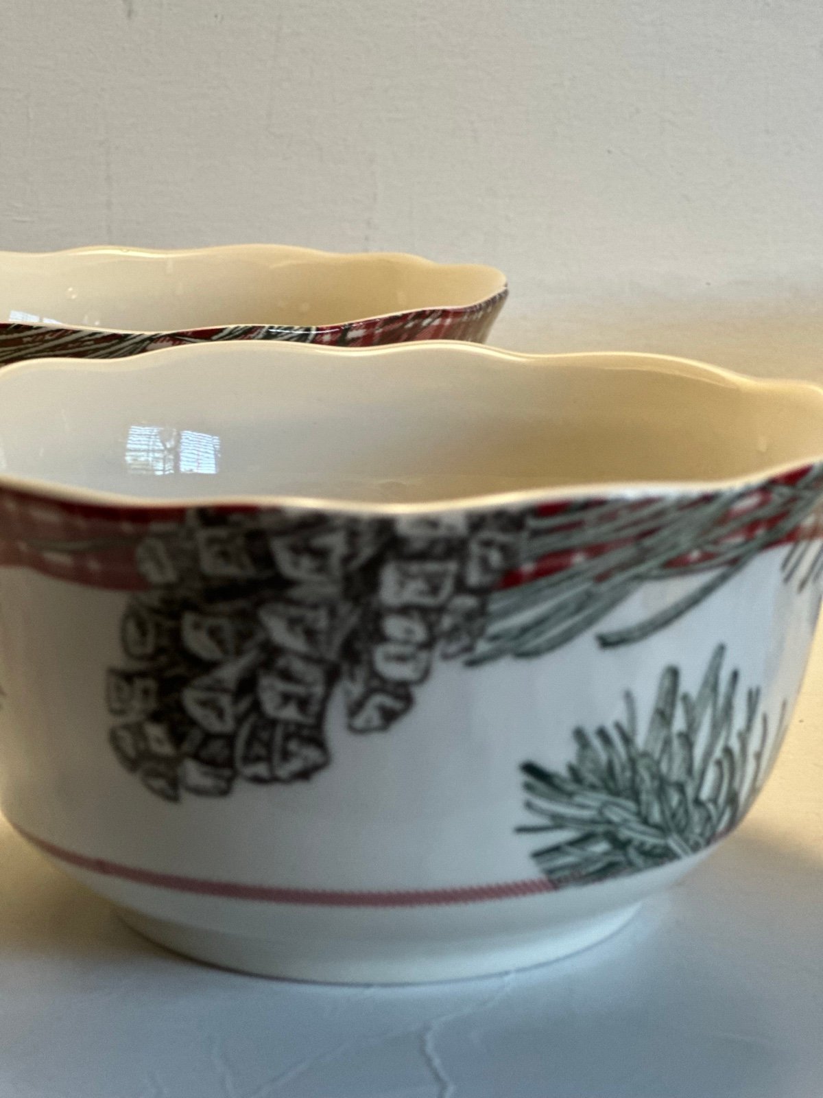 222 Fifth Mount Holly Green Porcelain Holiday Soup