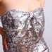 BOW-EMBELLISHED STRAPLESS SEQUIN Dress by Avec Les Filles Mini Dress, Size M