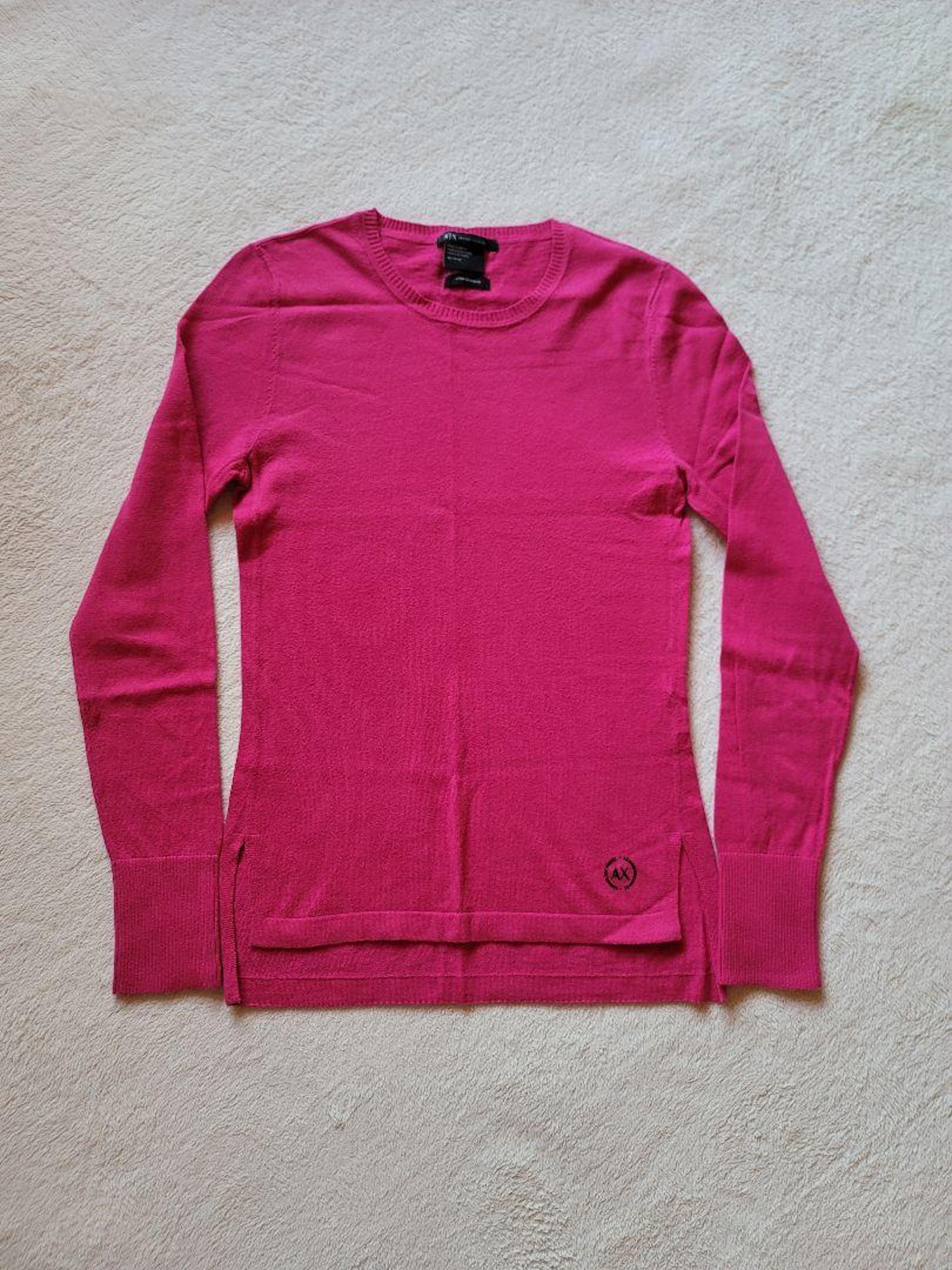 A|X Armani Exchange Pink Long-Sleeve Lightweight Knit XS