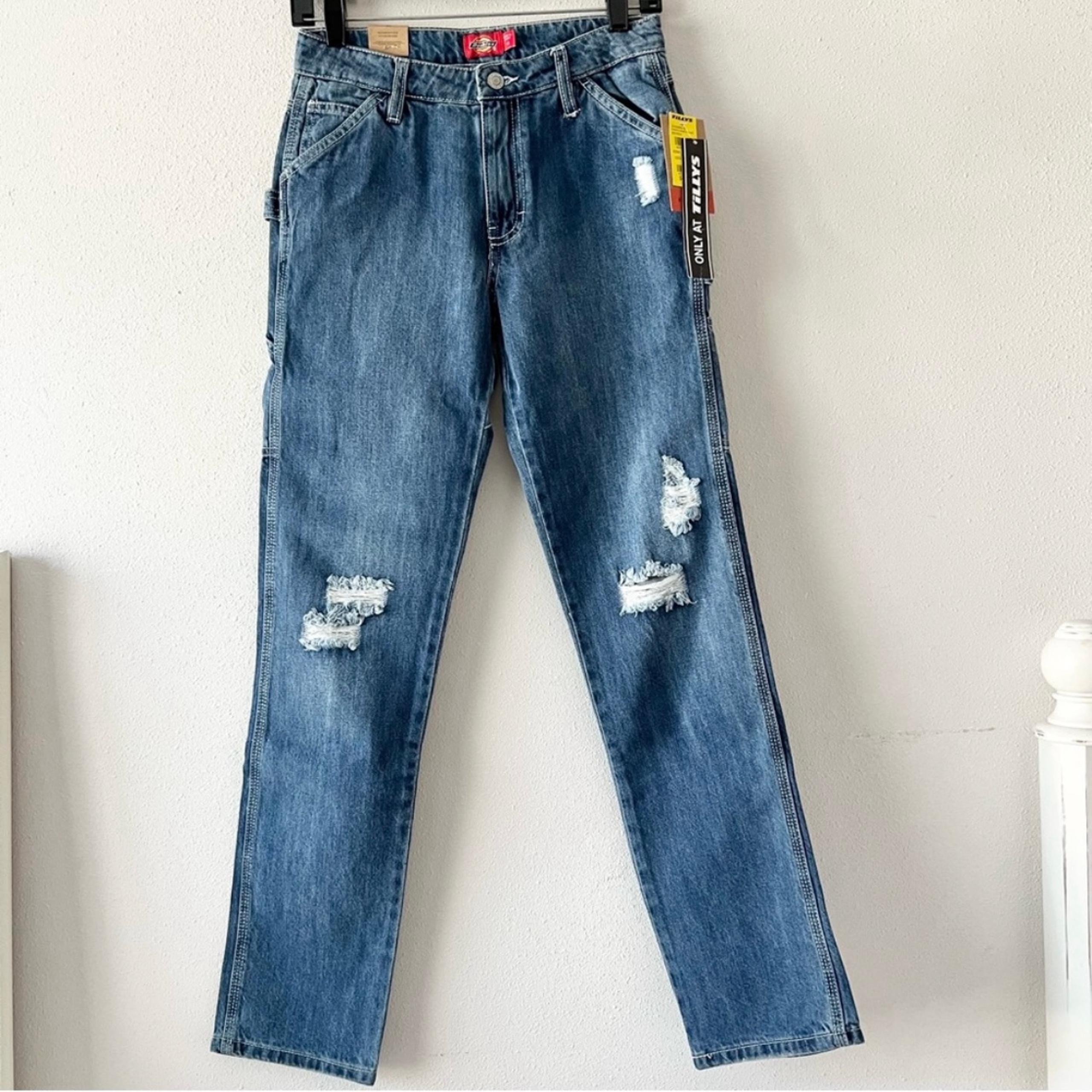 NEW Tillys : Dickies high rise straight carpenter cargo Jeans