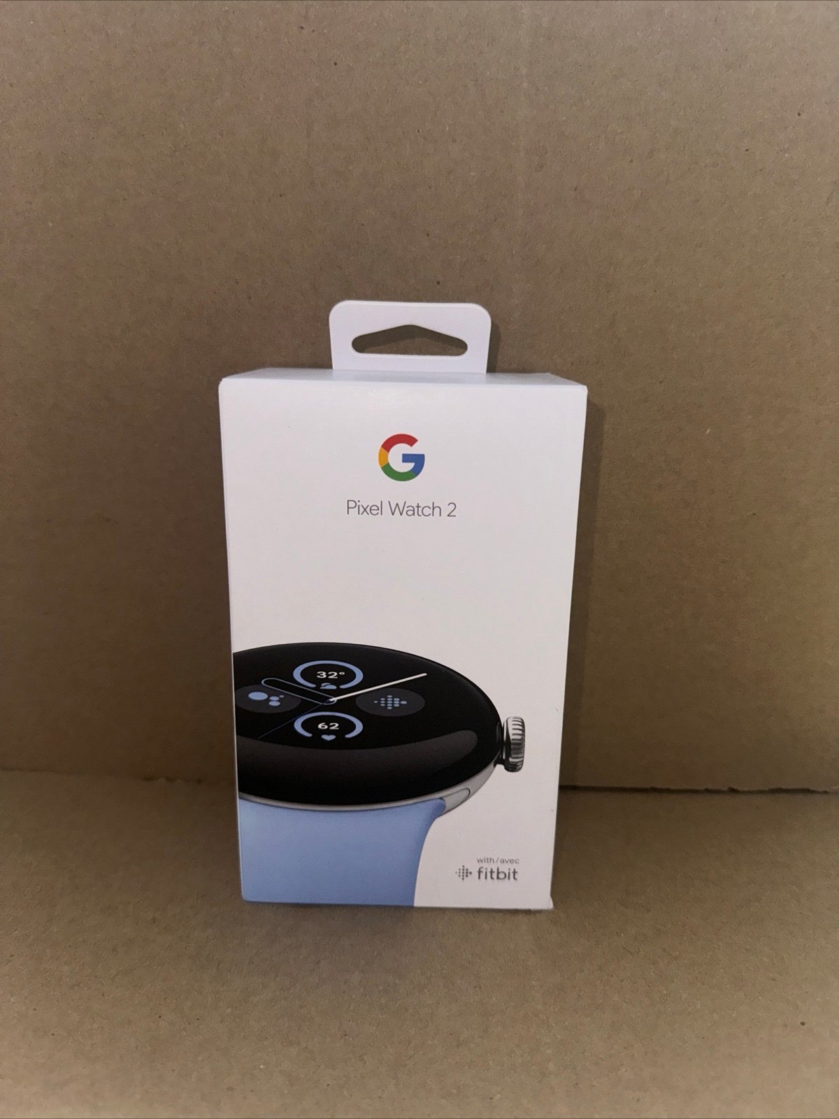 Google Pixel Watch 2 Wi-Fi 41mm Silver Aluminum Case Blue Band GA05032-US
