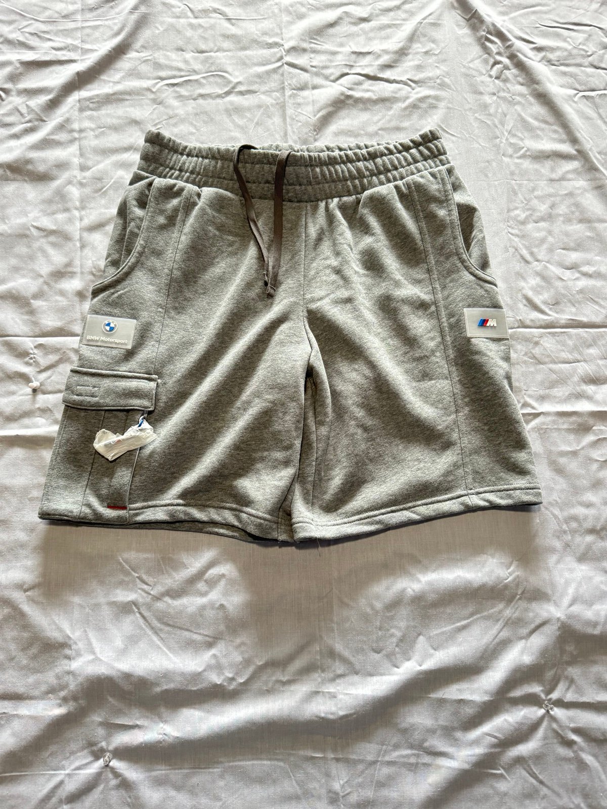 Puma Bmw Mms Statement Sweat Shorts Mens Grey Casual Athletic Bottoms 533321-03