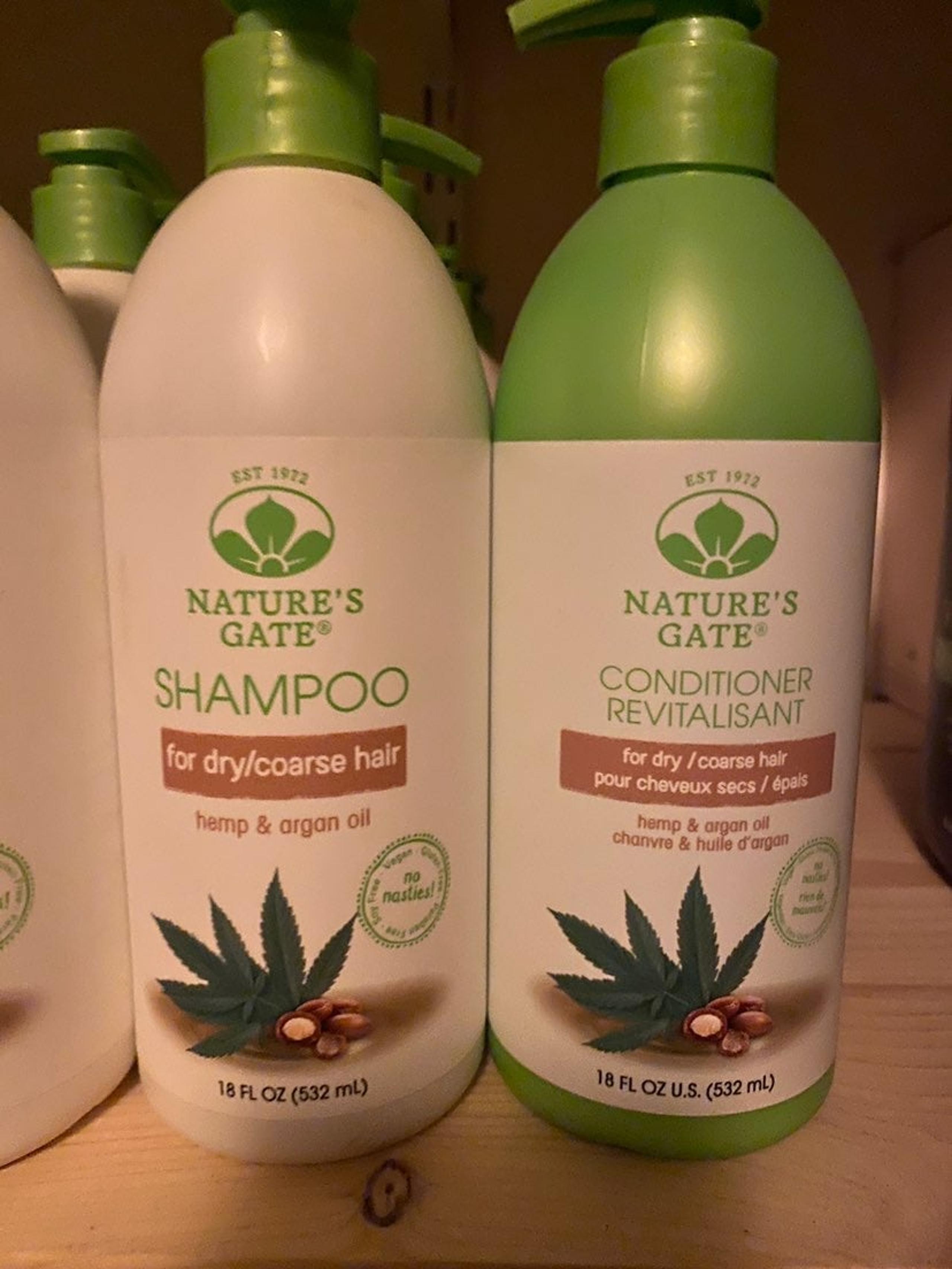 Nature's Gate Hemp & Argon Oil Shampoo & Conditioner Set 18 oz each New