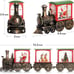 Train Snow Globe Christmas Snow Globe Lantern with Auto 6H Timer and Manual