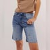 NWT new 31 Free People Driftwood fleur denim Bermuda shorts embroidered flowers