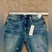 NWT new 31 Free People Driftwood fleur denim Bermuda shorts embroidered flowers