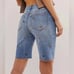 NWT new 31 Free People Driftwood fleur denim Bermuda shorts embroidered flowers