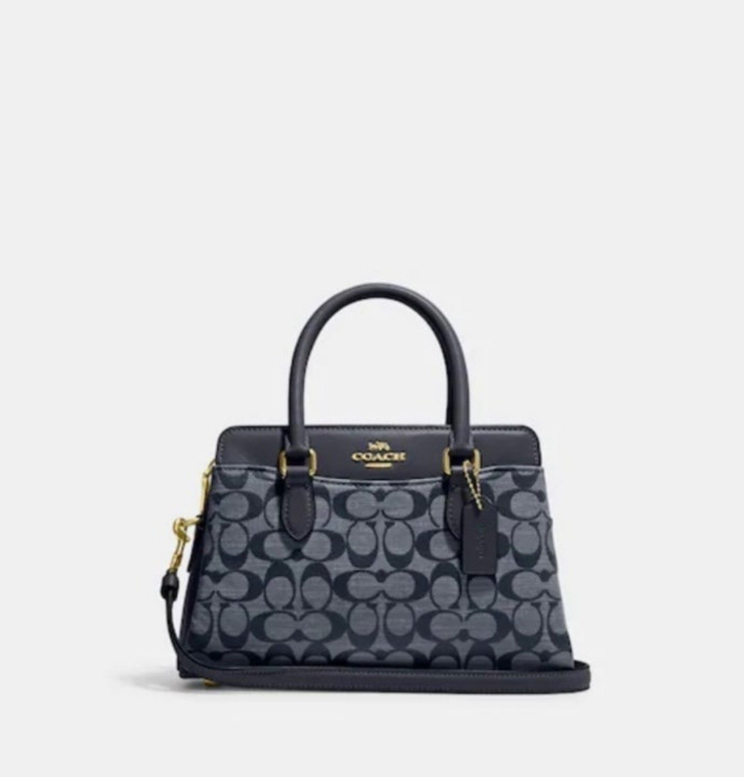 Coach Mini Darcie Carryall In Signature Chambray with Dust bag