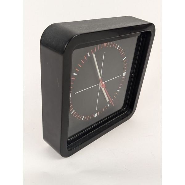 Vintage Ikea Black KVITT Wall Clock MCM Mid-Century Modern 1990s Retro