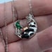 Panda Bear Sterling Silver CZ Necklace