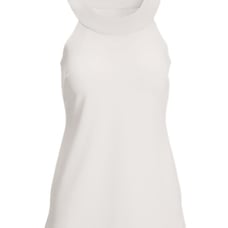 BOSTON PROPER Beyond Travel Halter Tunic Top Ivory Coast Large~NEW~
