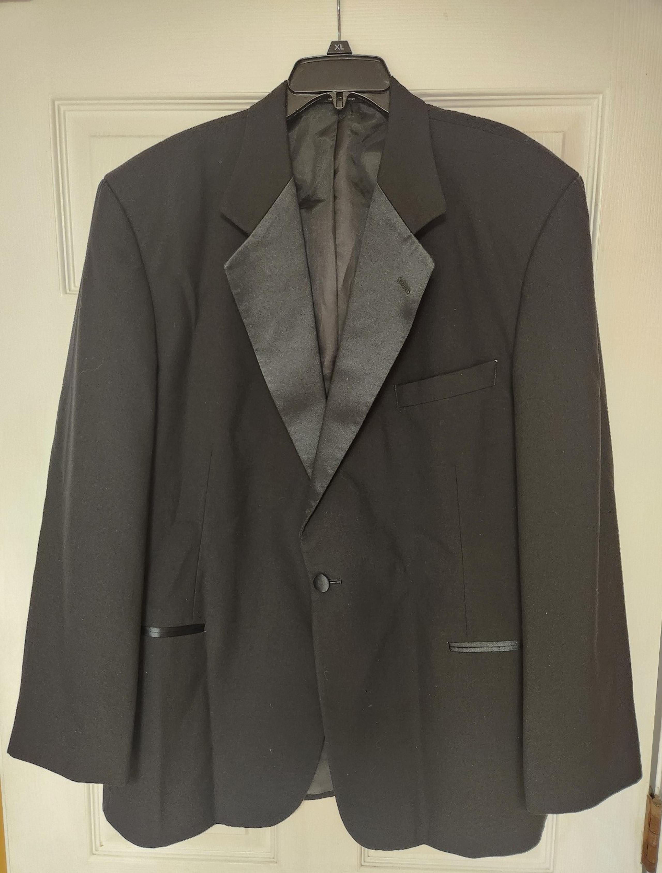 After Six Tuxedo Jacket Men Size 44R  Black Formal Vintage