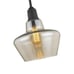 1-Light Aged Bronze Pendant with Amber Plated Glass Shade and Vintage Bulb