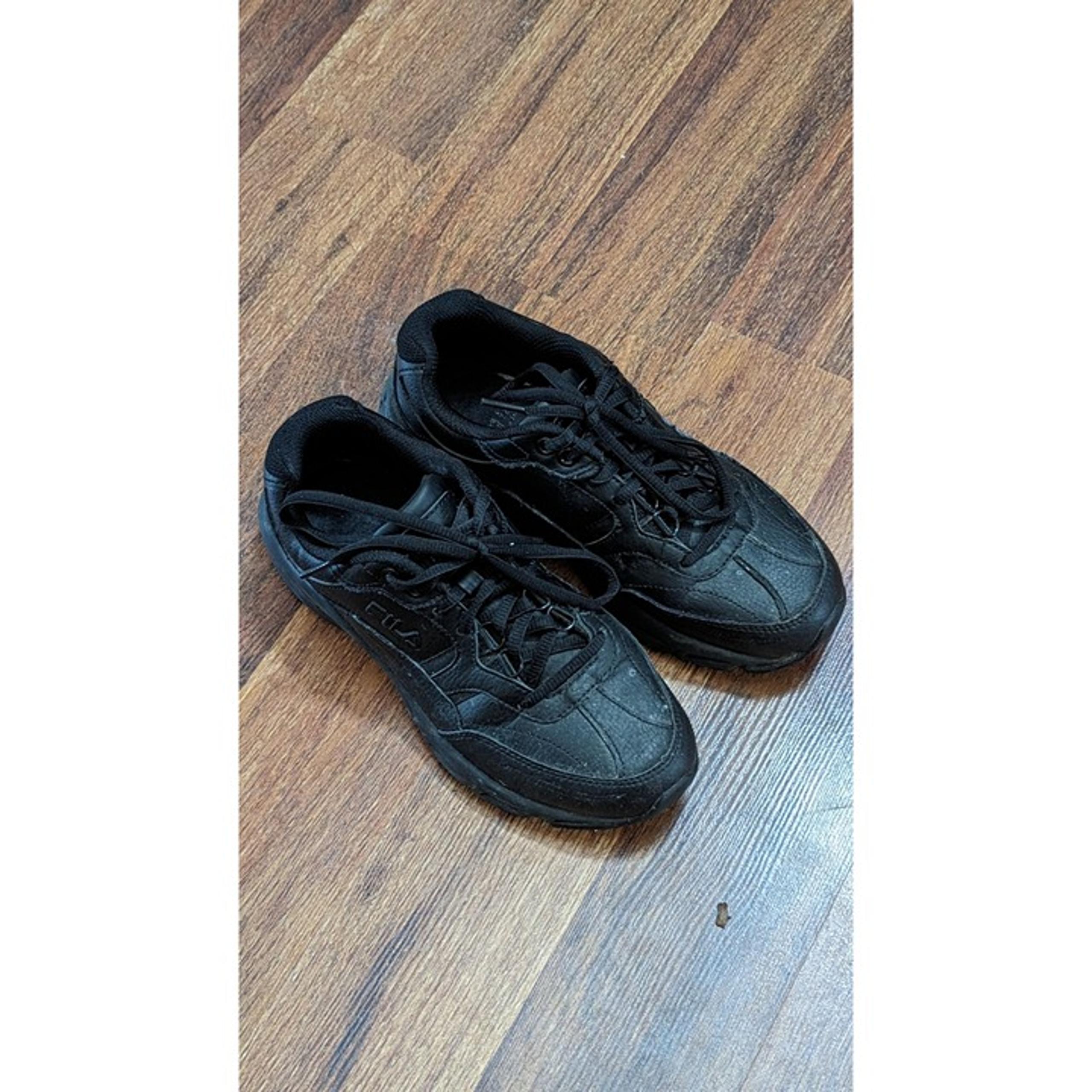 Fila Workshift Non Skid Slip Resistant Work Shoes Black Men's Size 6.5 Wide