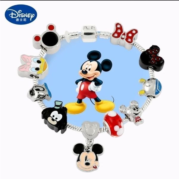 Disney Mickey Minnie Mouse Donald & Daffy Charm Bracelet