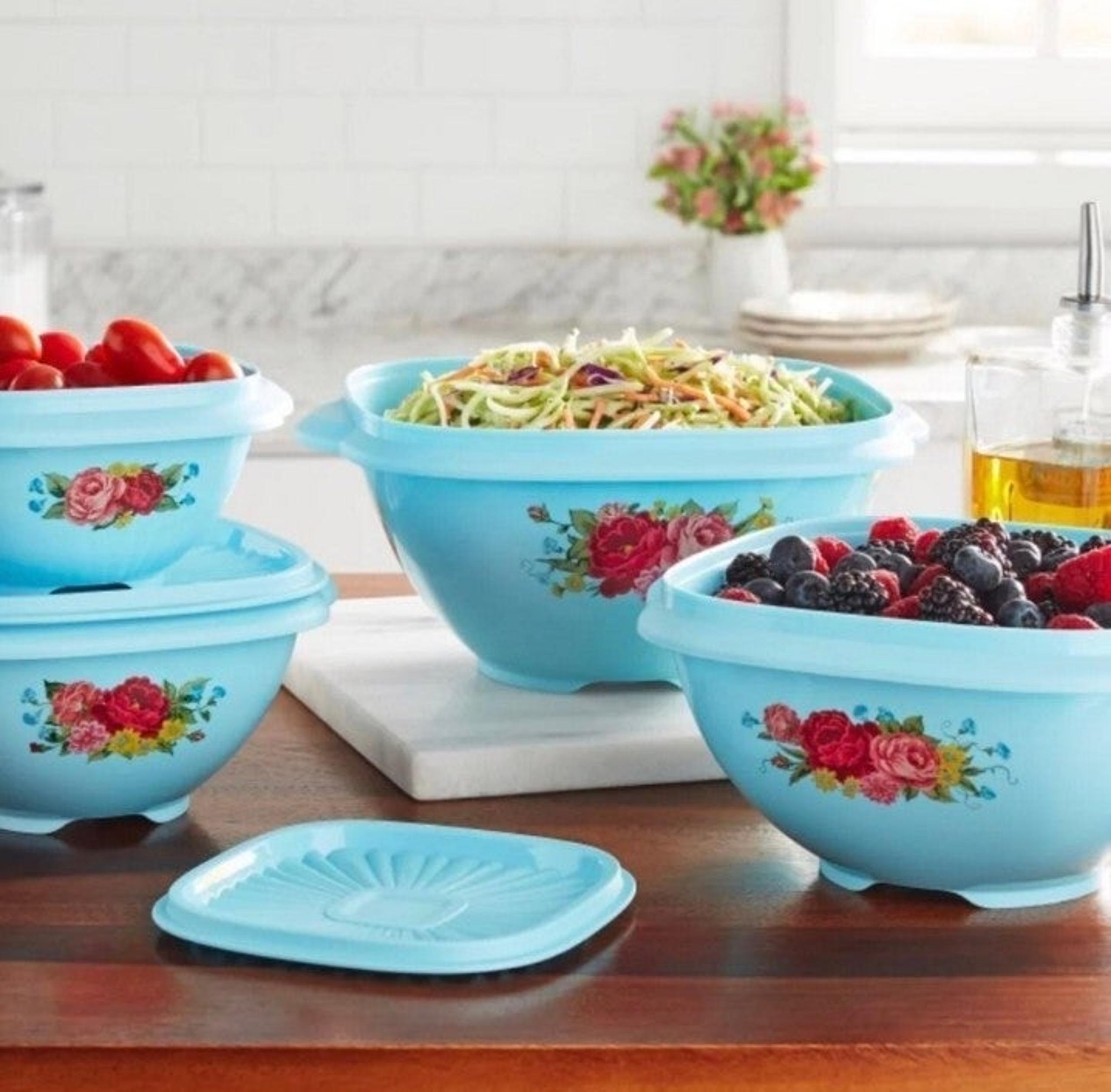 NEW in Box Pioneer Woman Food Storage 8pc Bowl Set
