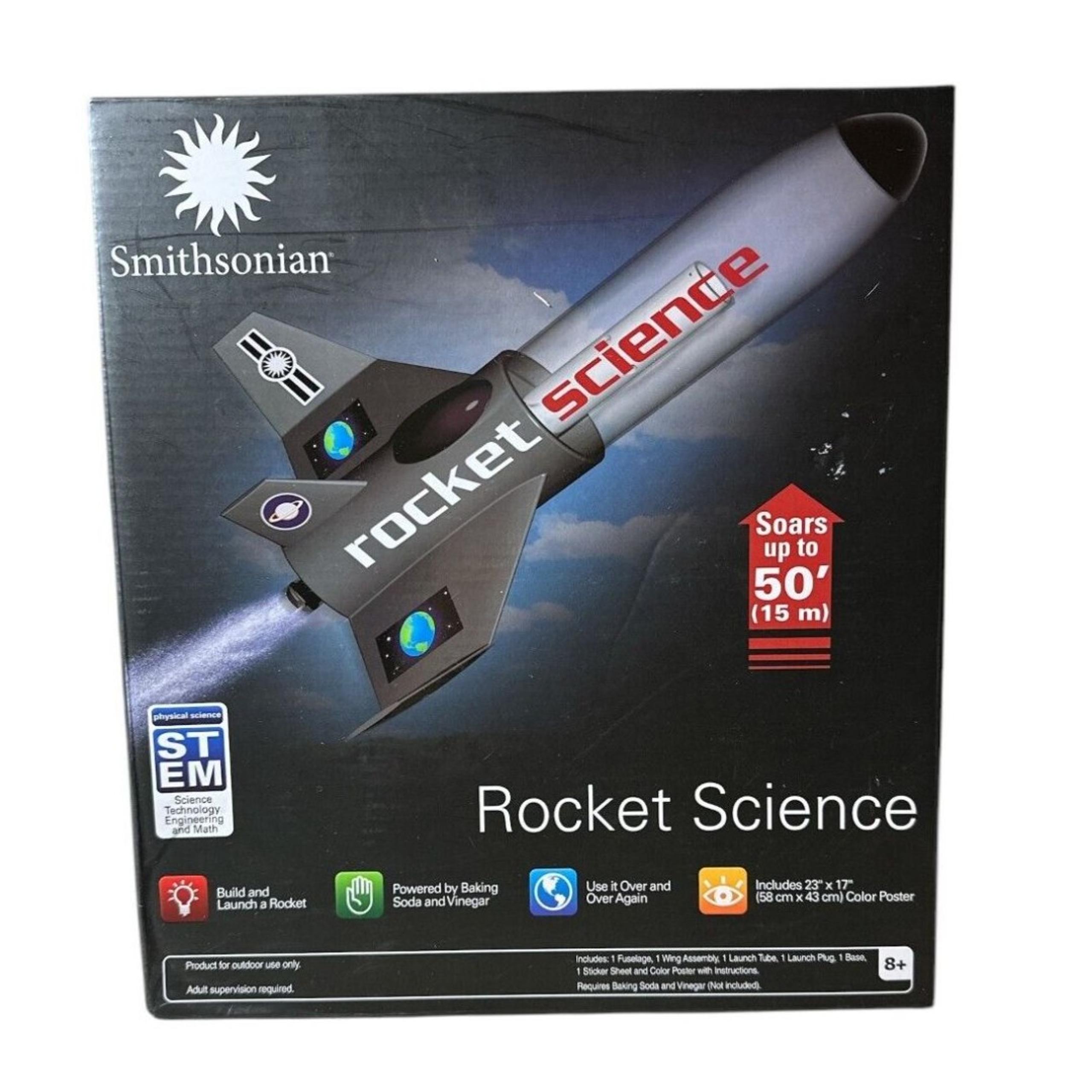 Smithsonian Rocket Science ~Baking Soda & Vinegar Rocket Kit ~Soars Up To 50 Ft.