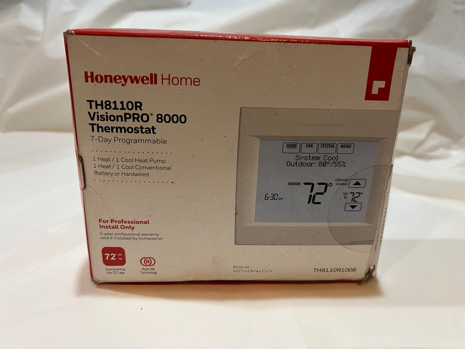 Honeywell VisionPro 8000 Programmable Touchscreen Thermostat TH8110R1008
