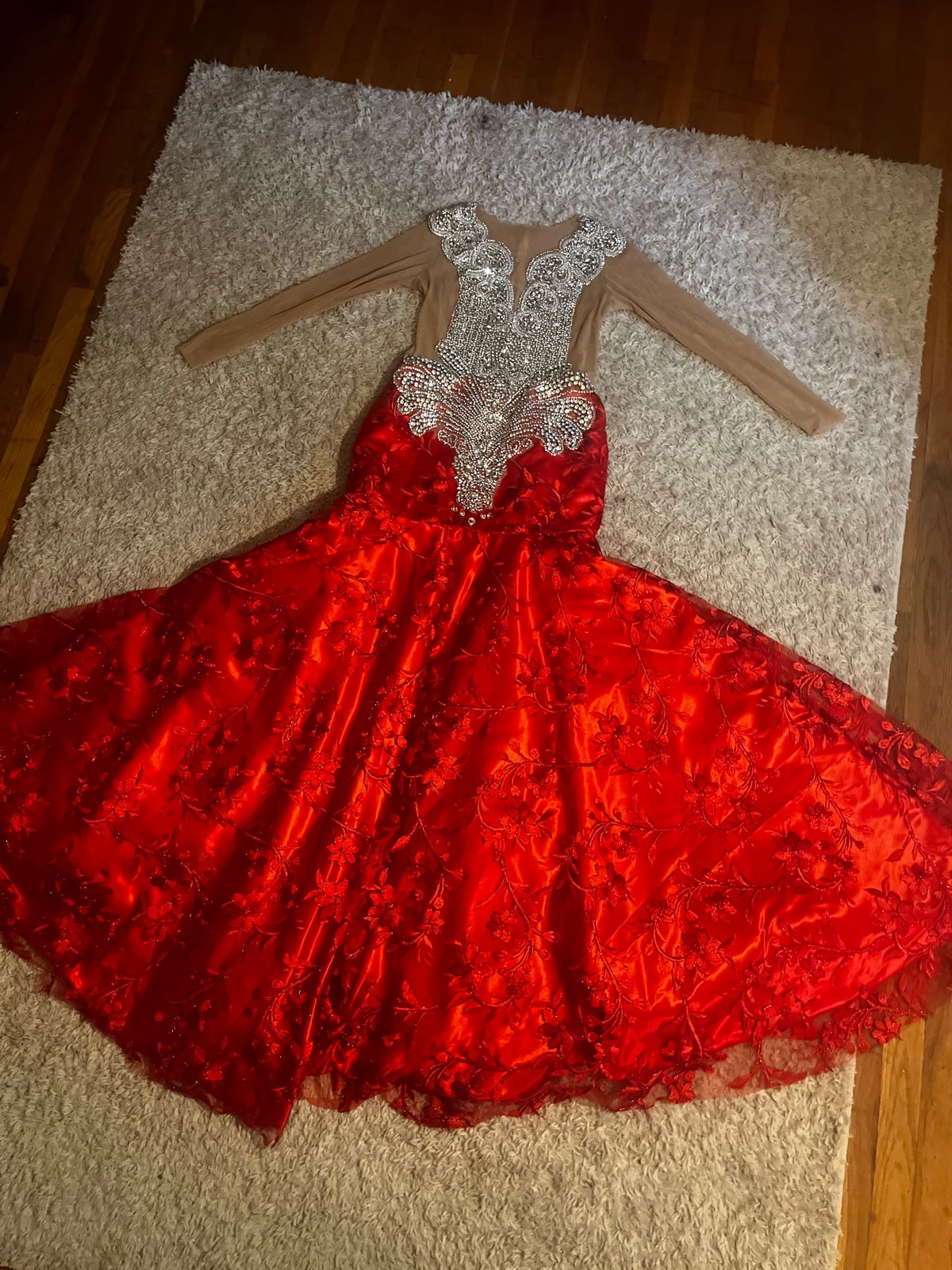 red prom dress