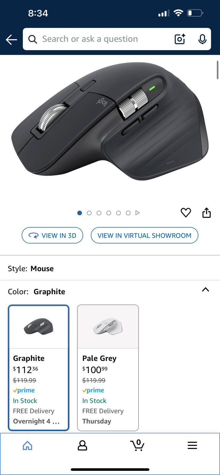 Logitech MX Master 3S - Wireless Performance Mouse with Ultra-fast Scrolling, Er