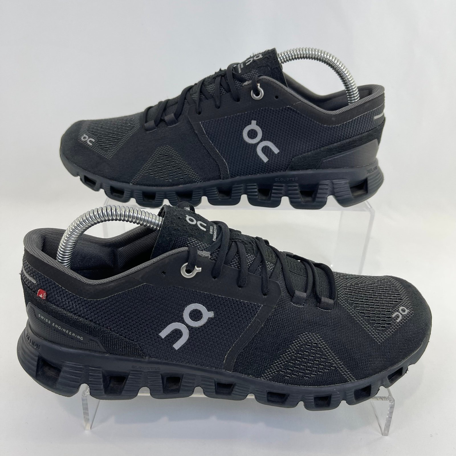 On Cloud X Women's Running Size 9.5 Black Asphalt Running Shoes | All Black