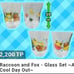 Toreba Fox Raccoon Glass Set Cool Day