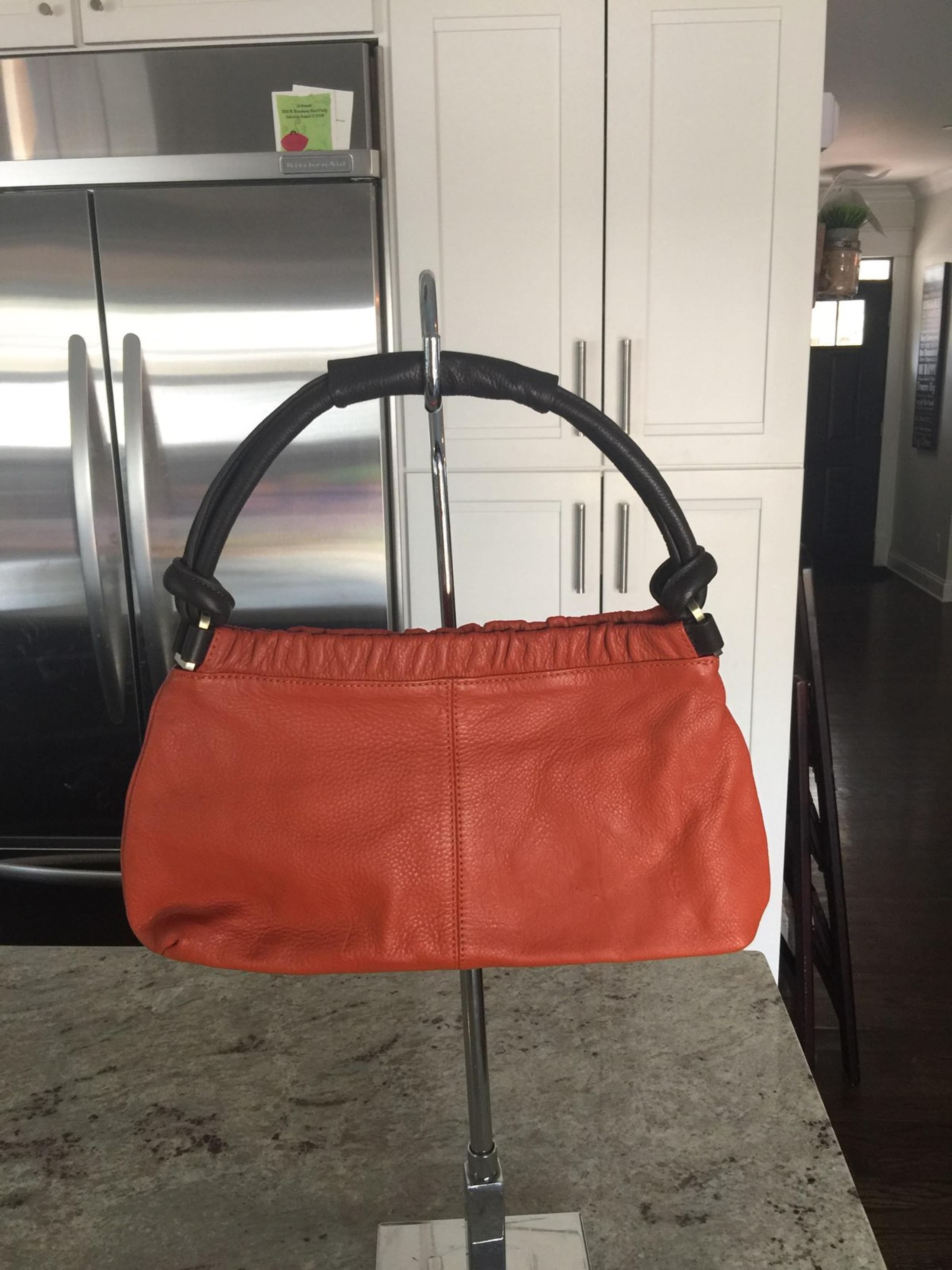 Alfani Orange Leather And Brown Purse