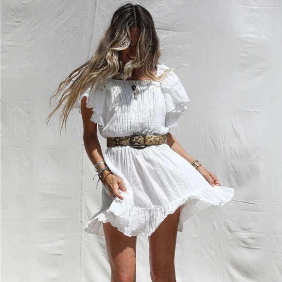 NWT Jen’s pirate booty Evolution Mini Dress - Jibarita White