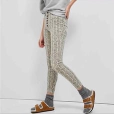 ANTHROPOLOGIE | PILCRO Damask Print High Rise Corduroy Pants Women’s Size 27 (4)
