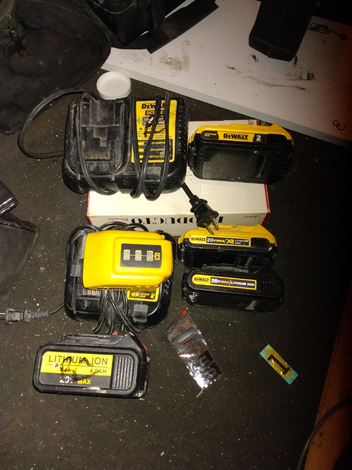 DeWalt 20 volt lithium ion batteries and chargers