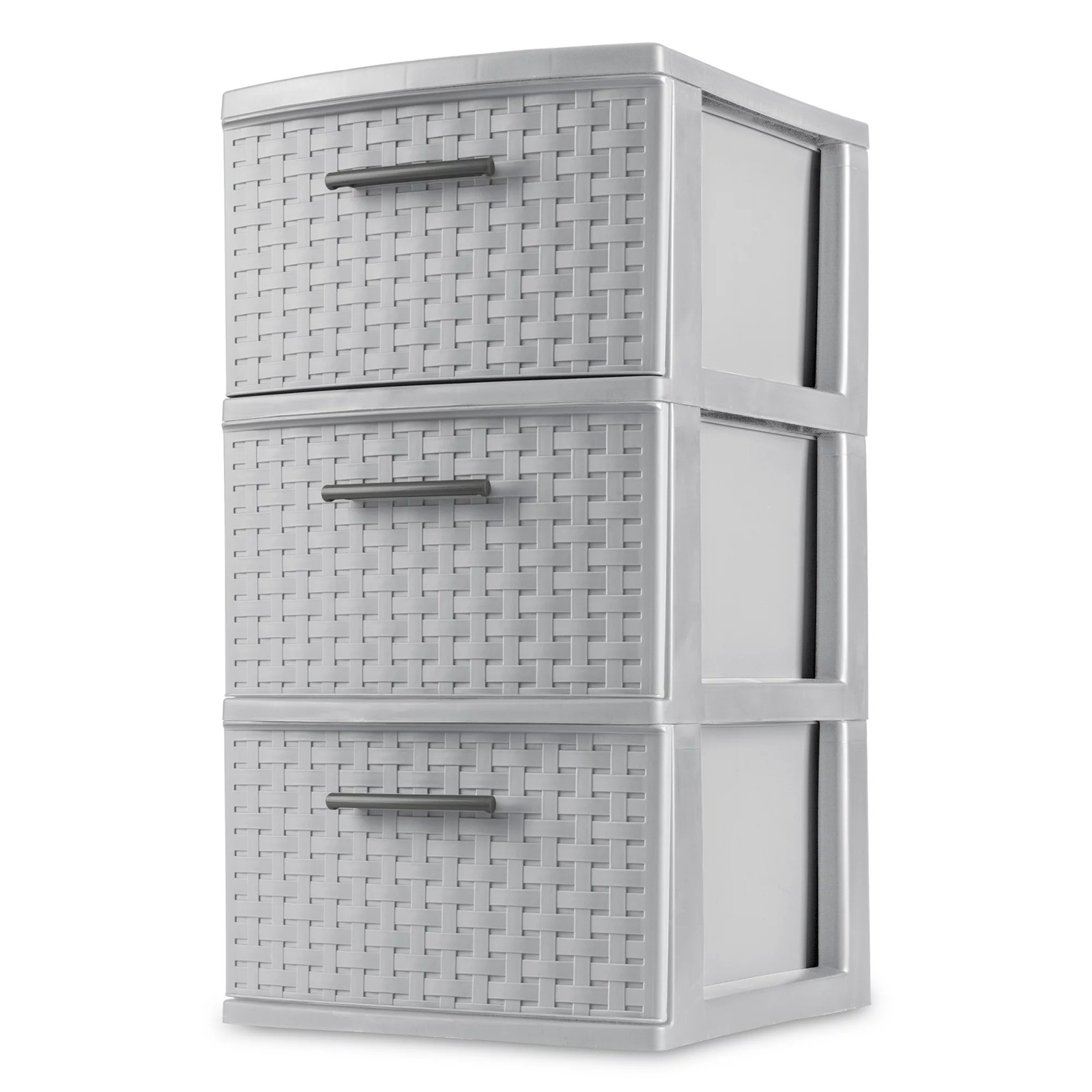 3 Drawer Weave Tower Plastic