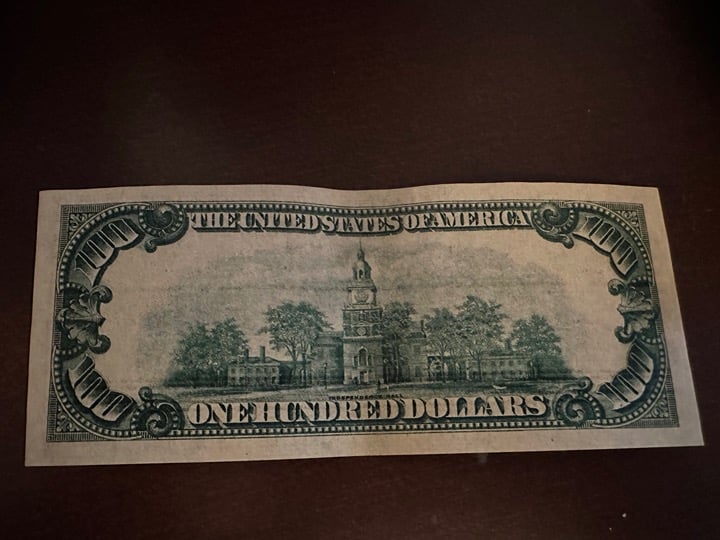 Old 100 bill series 1928