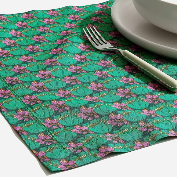 NWT-J.Crew Limited-edition set-of-four place mats in Liberty fabrics