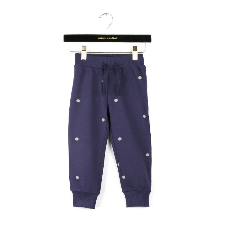 Mini Rodini Big Dots Navy Sweatpants for Boys or Girls