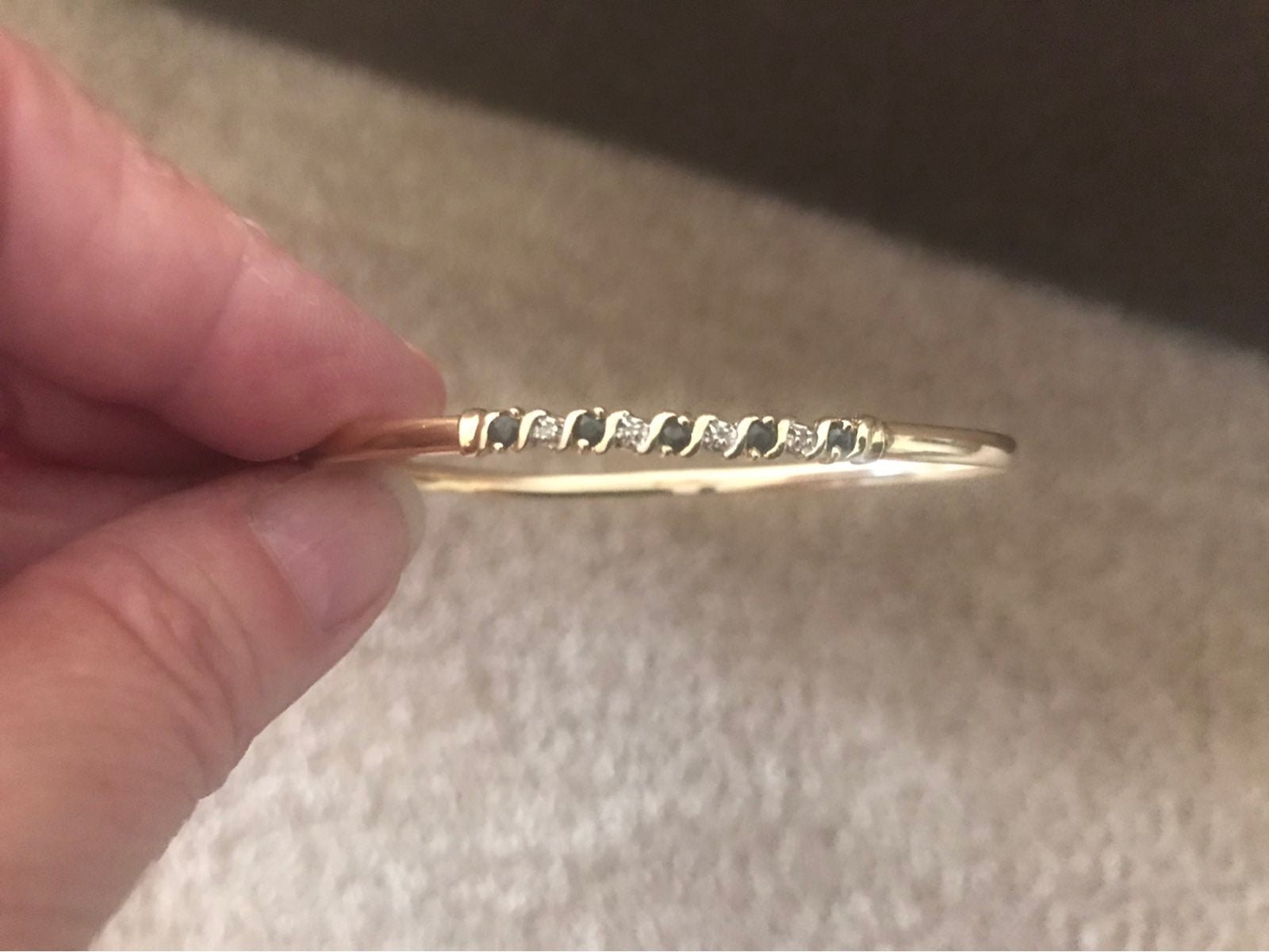 10k Gold Sapphire Oval Bracelet-REPAIR or SCRAP