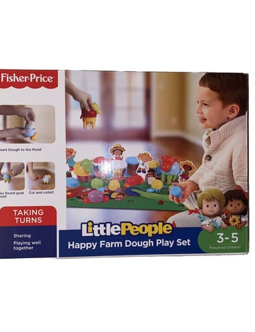 Little People Happy Farm Dough Play Set Sculpt Fisher Price Molding Clay - New