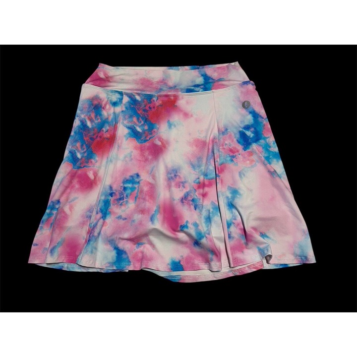 Dona Jo Ladies Sz L (2)Tennis Golf Pickleball skort Stretch Pull On Tie Dye