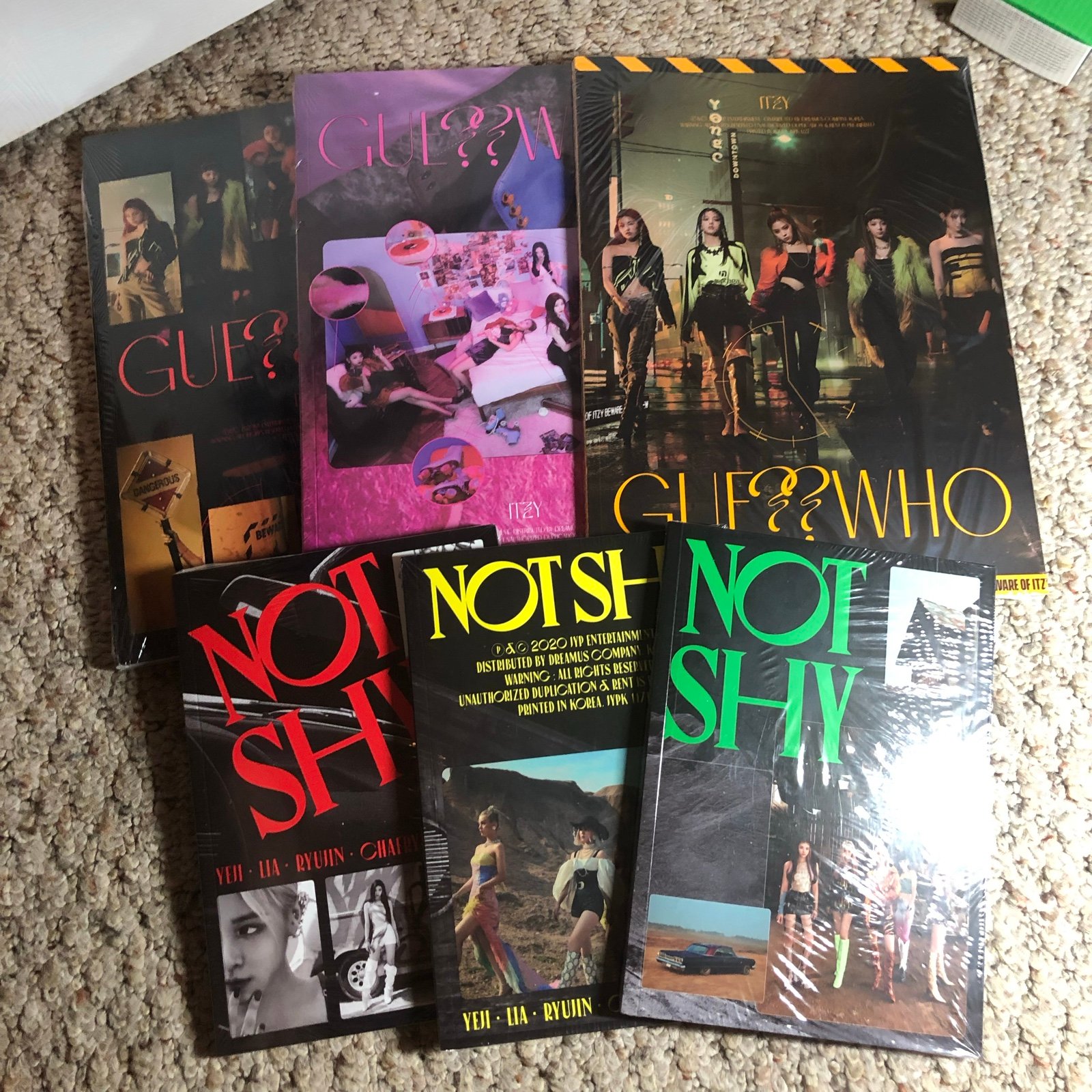 NEW SEALED Itzy Guess Who Not Shy official kpop albums bundle