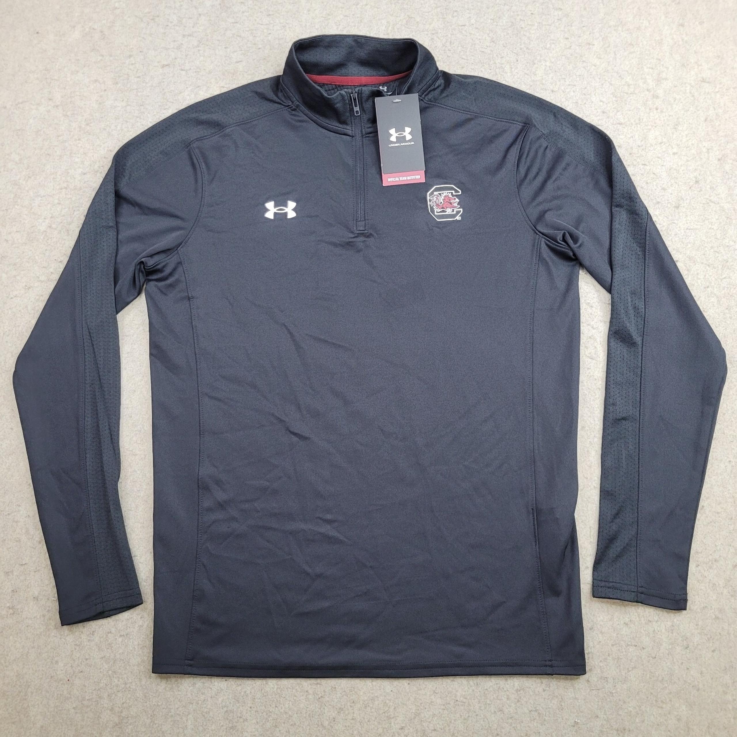 Under Armour South Carolina Gamecocks 1/4 Zip Mens S Black Pullover Sweater NEW
