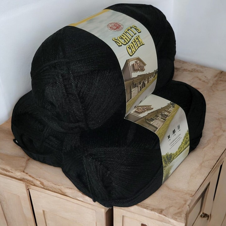 Schitt's Creek Yarn 3 Skeins in Black Crow - Discontinued Yarn Beautiful